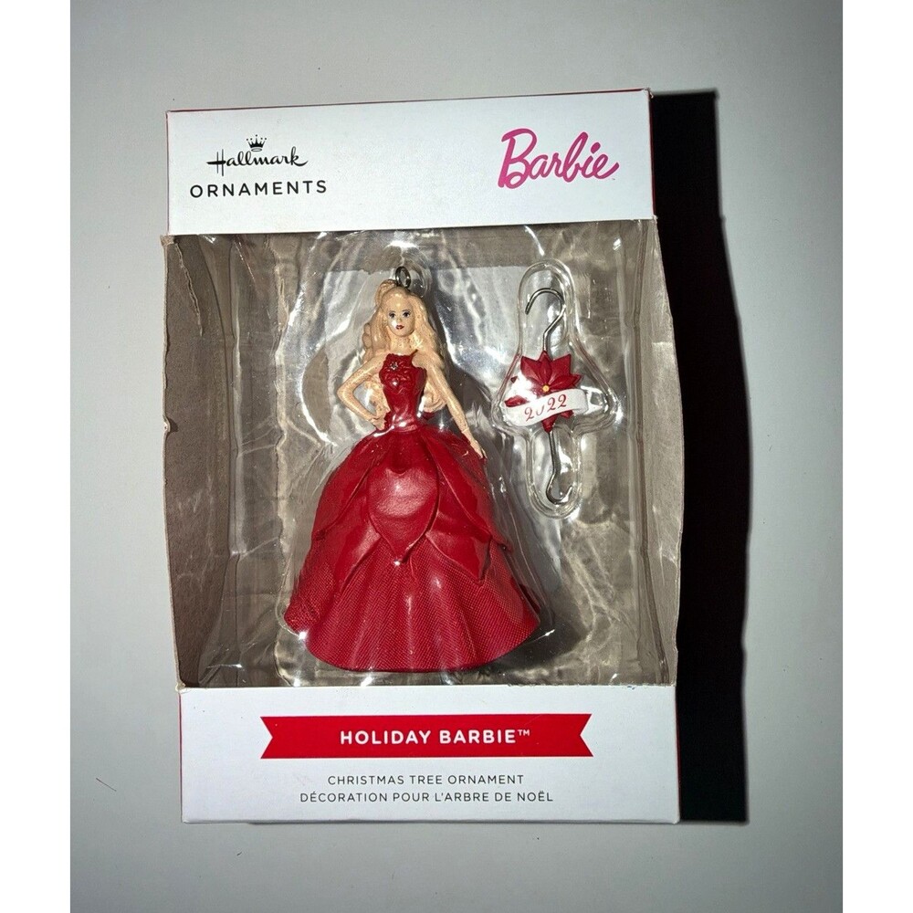 Hallmark Holiday Barbie Christmas Tree Ornament Hanging Red 2022